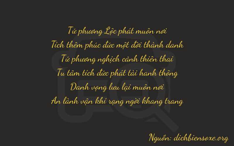 Thơ dịch biển số xe 41484