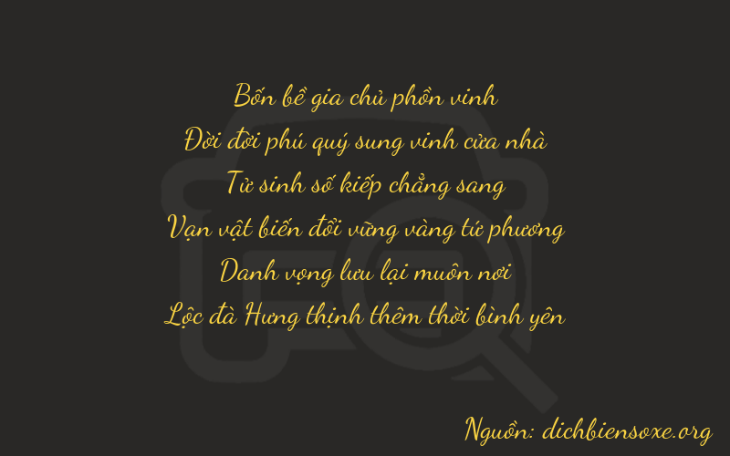 Thơ dịch biển số xe 41486