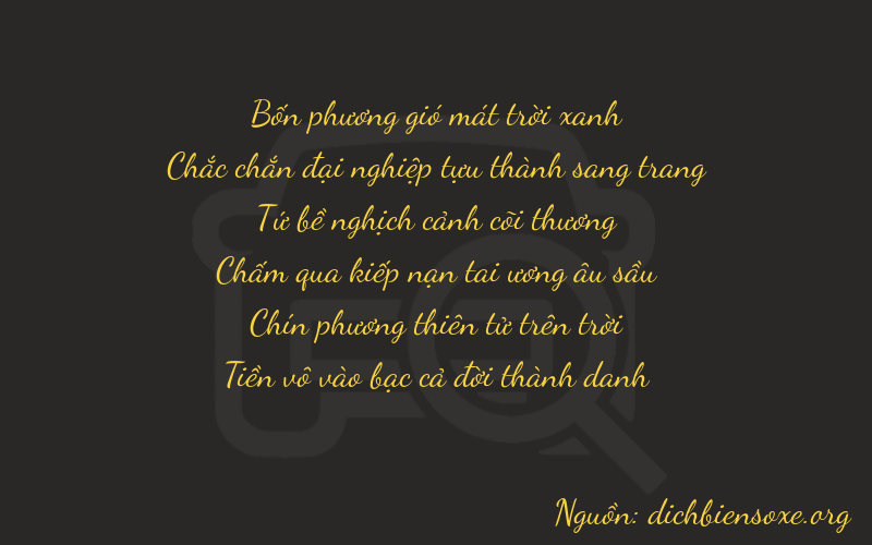 Thơ dịch biển số xe 41490