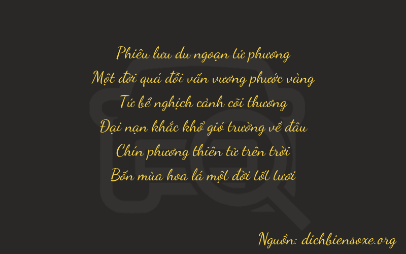 Thơ dịch biển số xe 41491
