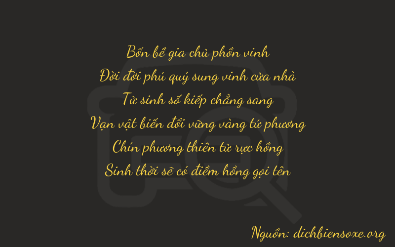 Thơ dịch biển số xe 41495