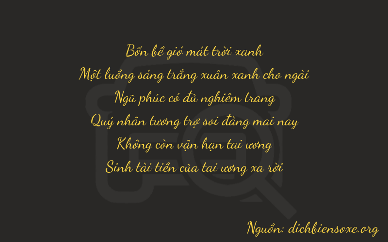 Thơ dịch biển số xe 41505