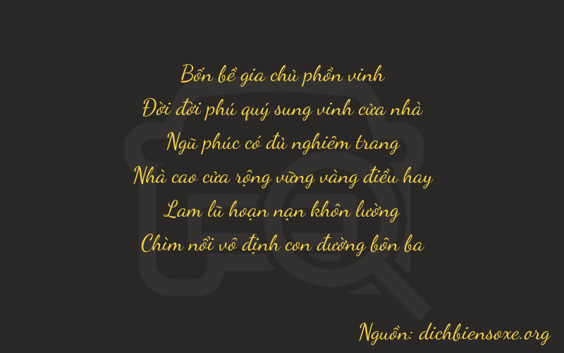 Thơ dịch biển số xe 41513