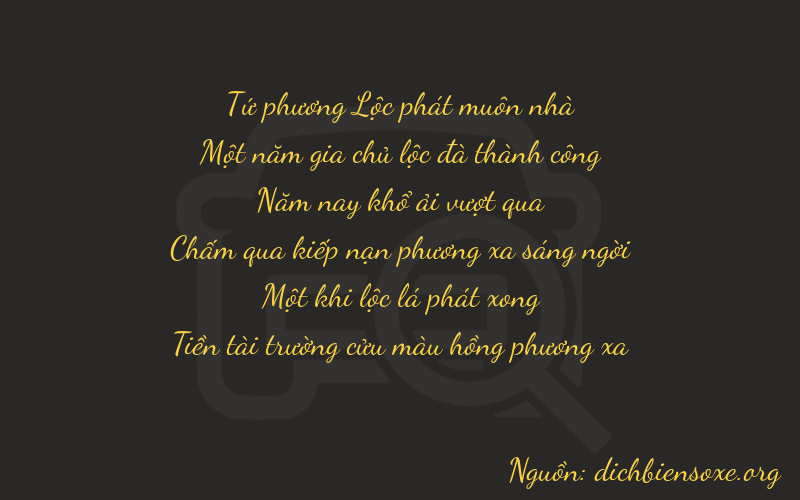 Thơ dịch biển số xe 41519