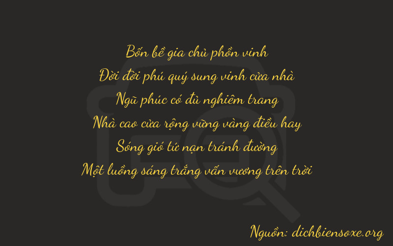 Thơ dịch biển số xe 41531