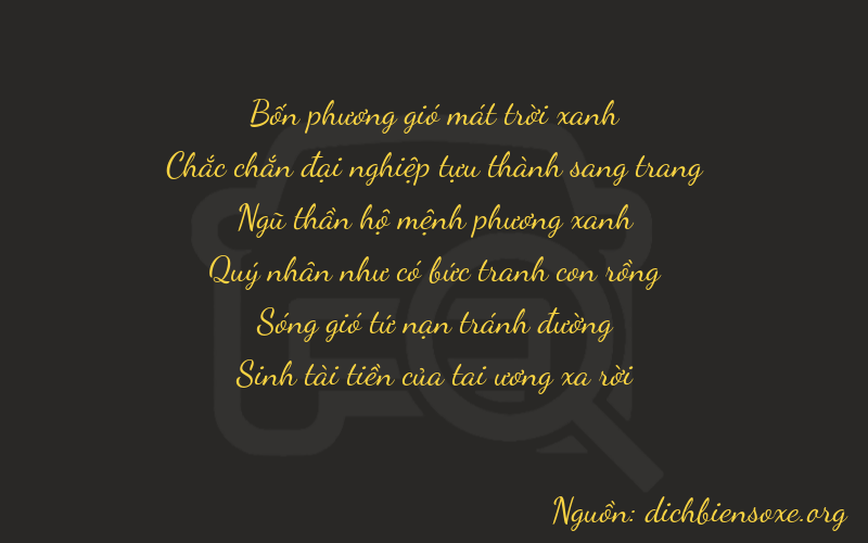 Thơ dịch biển số xe 41535