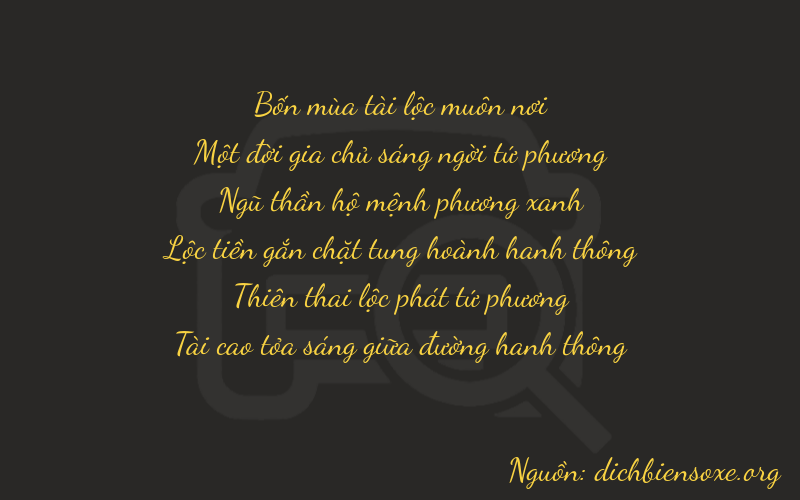 Thơ dịch biển số xe 41543