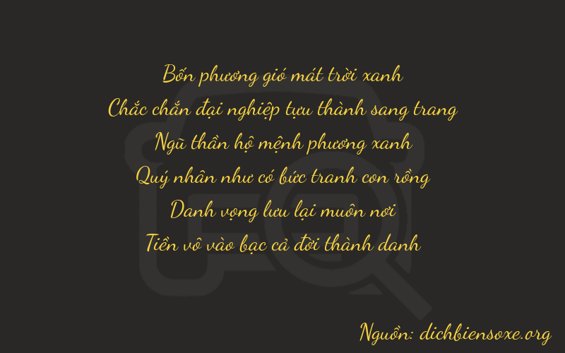 Thơ dịch biển số xe 41580