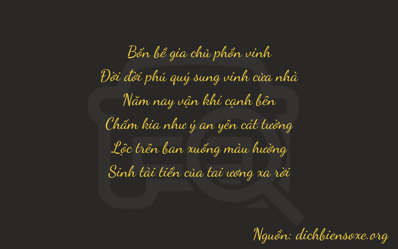 Thơ dịch biển số xe 41585