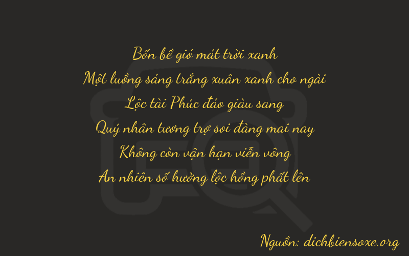 Thơ dịch biển số xe 41604