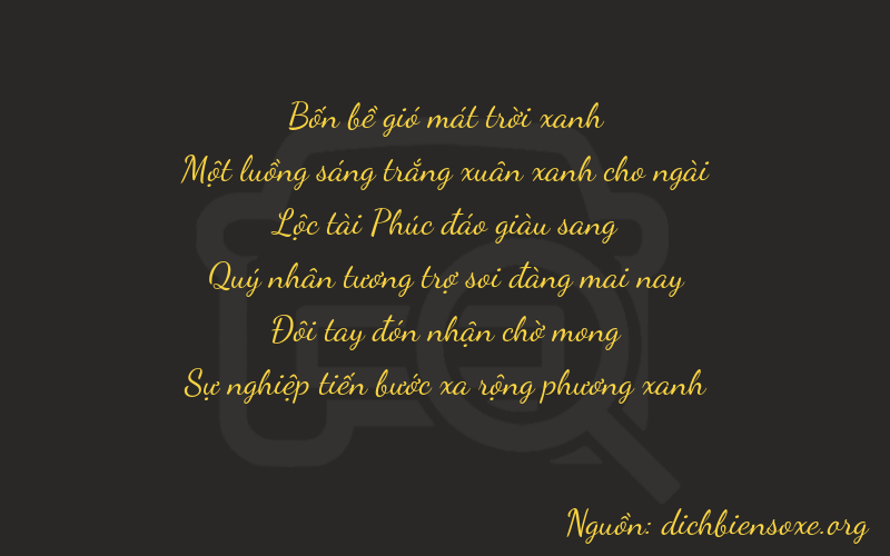 Thơ dịch biển số xe 41622