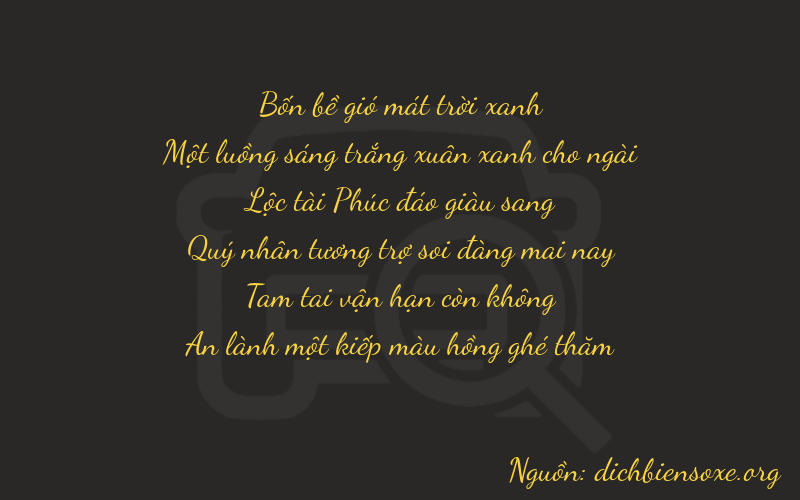 Thơ dịch biển số xe 41631