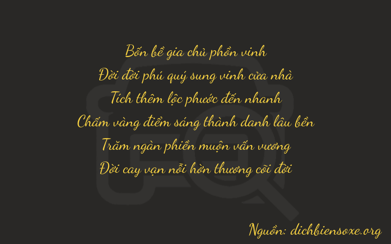 Thơ dịch biển số xe 41657