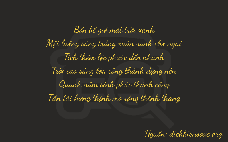 Thơ dịch biển số xe 41658