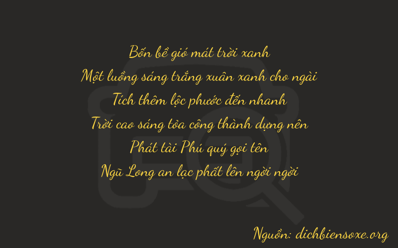 Thơ dịch biển số xe 41685