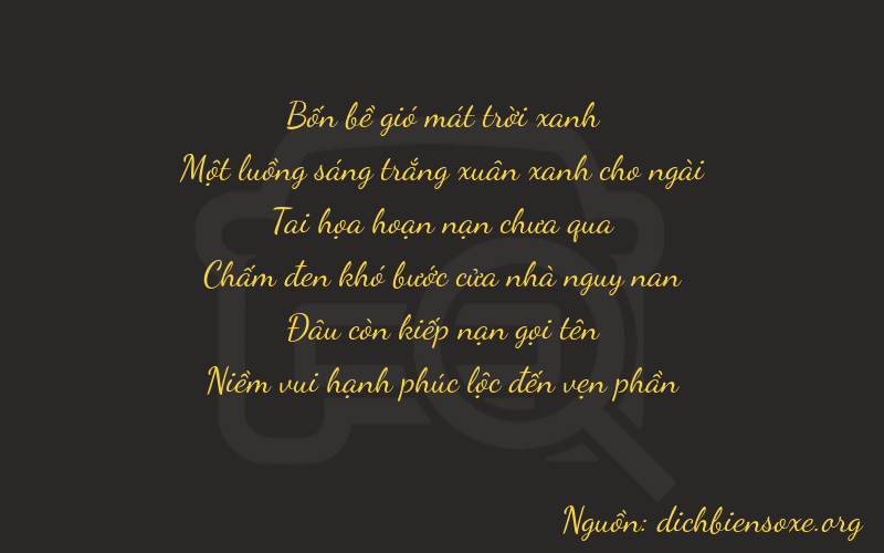 Thơ dịch biển số xe 41703