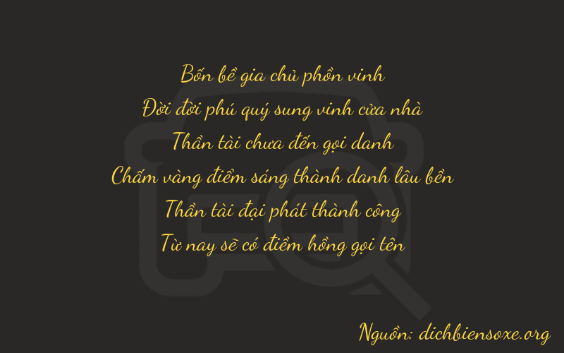 Thơ dịch biển số xe 41765