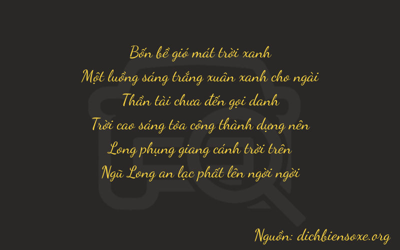 Thơ dịch biển số xe 41775