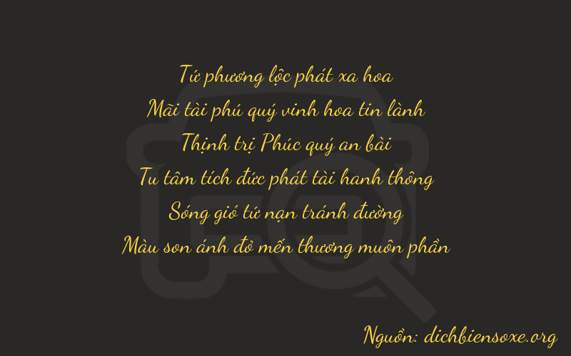 Thơ dịch biển số xe 42637
