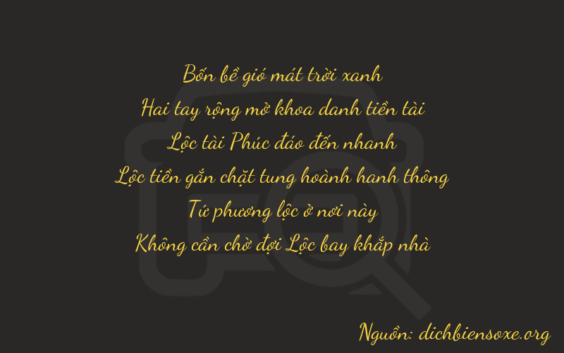 Thơ dịch biển số xe 42640