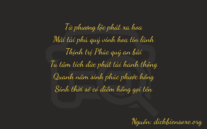 Thơ dịch biển số xe 42655