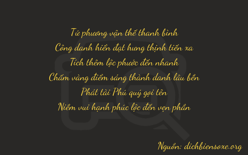 Thơ dịch biển số xe 42683