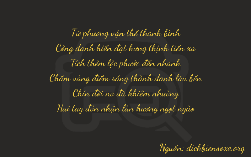 Thơ dịch biển số xe 42692