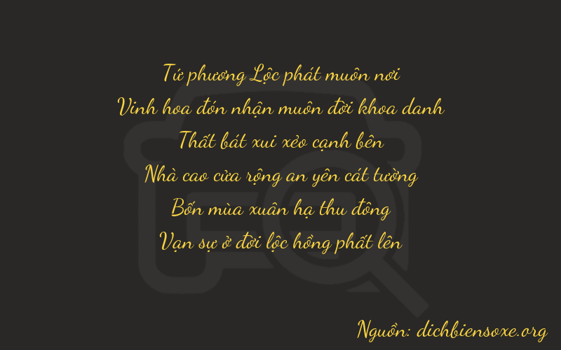 Thơ dịch biển số xe 42744