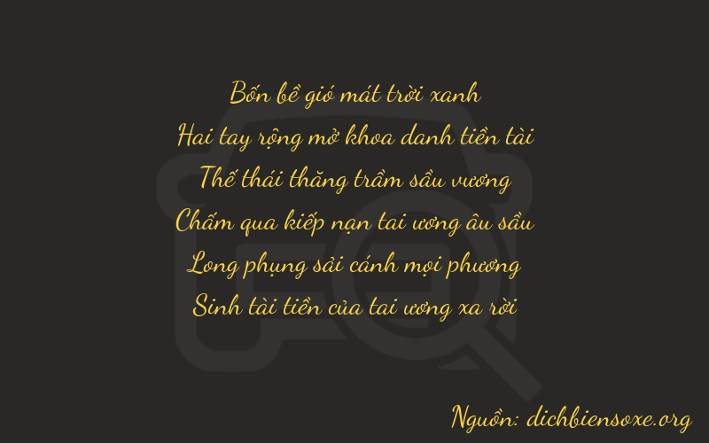 Thơ dịch biển số xe 42775