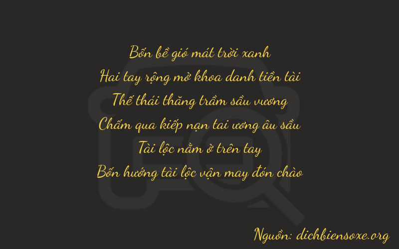 Thơ dịch biển số xe 42784