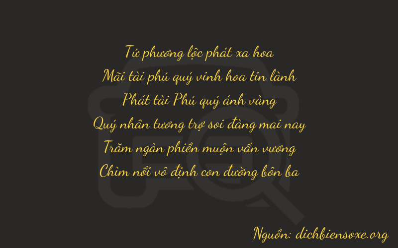 Thơ dịch biển số xe 42853