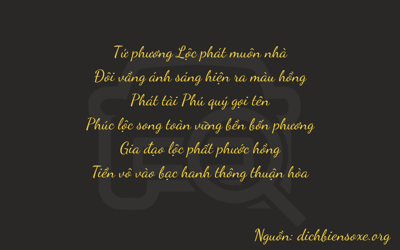 Thơ dịch biển số xe 42860