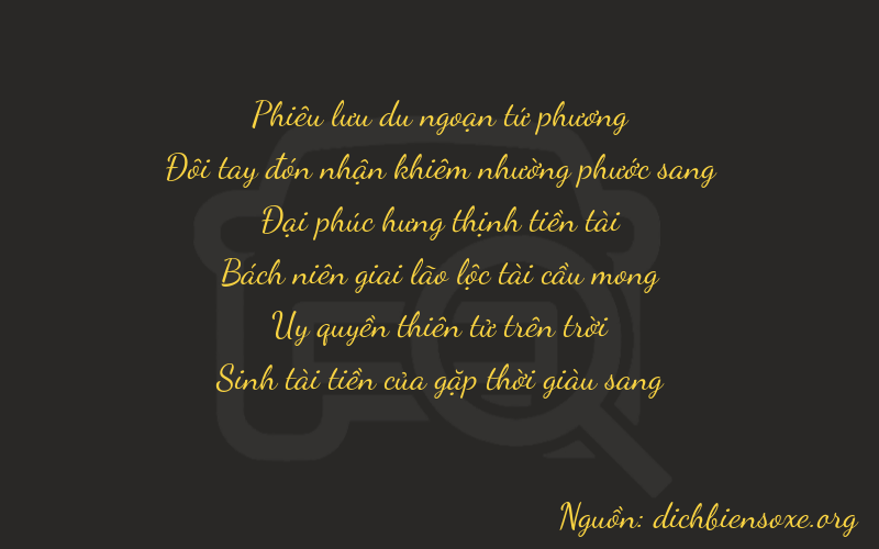 Thơ dịch biển số xe 42895