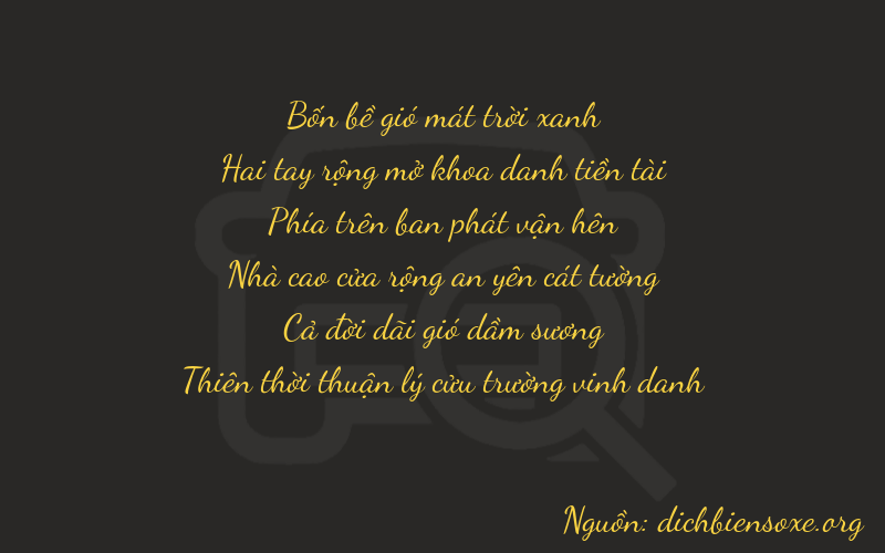 Thơ dịch biển số xe 42919