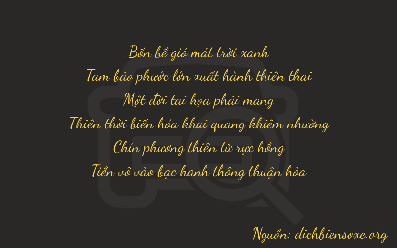 Thơ dịch biển số xe 43190