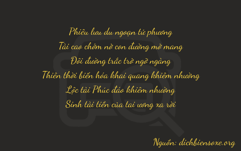 Thơ dịch biển số xe 43265