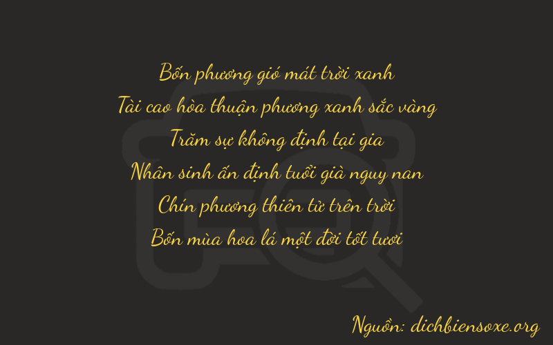Thơ dịch biển số xe 43291