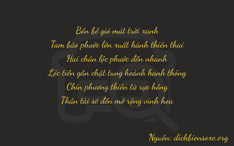 Thơ dịch biển số xe 43298
