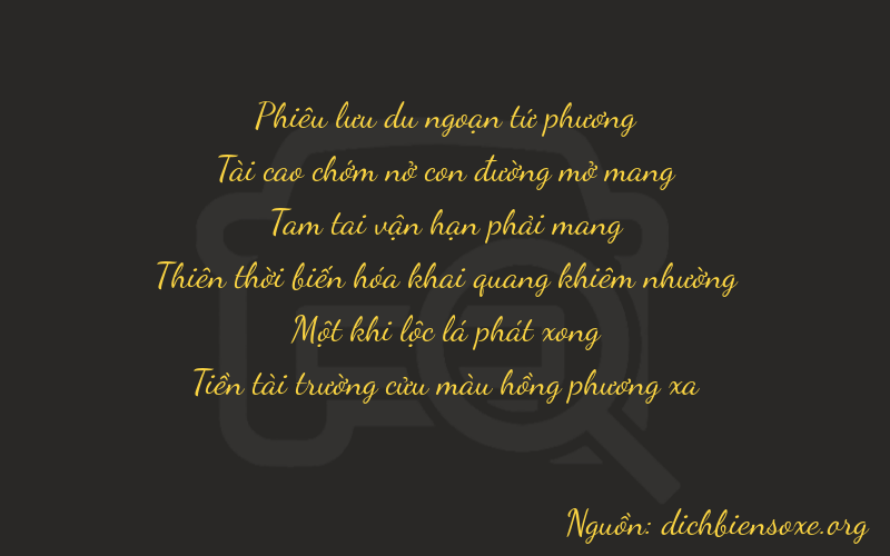 Thơ dịch biển số xe 43319