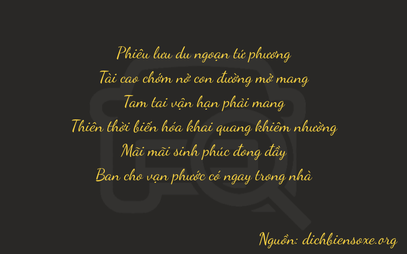 Thơ dịch biển số xe 43328