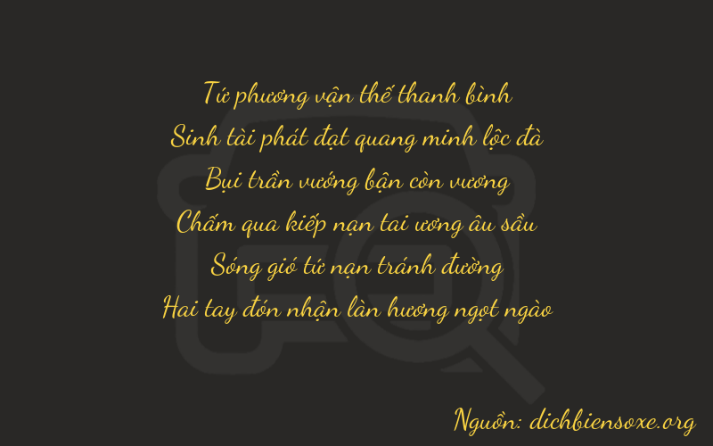 Thơ dịch biển số xe 43332