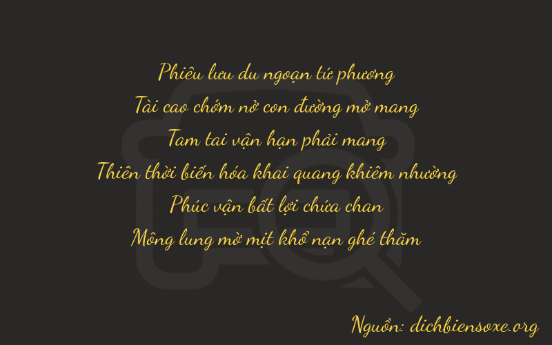 Thơ dịch biển số xe 43364