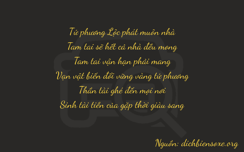 Thơ dịch biển số xe 43365