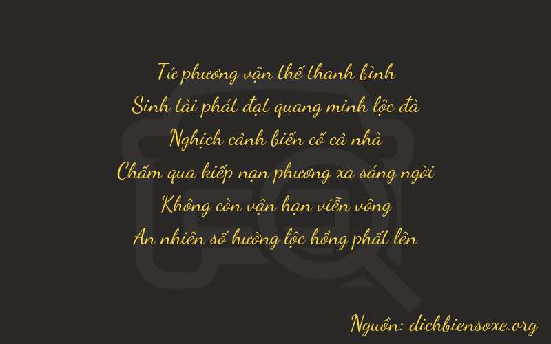 Thơ dịch biển số xe 43404