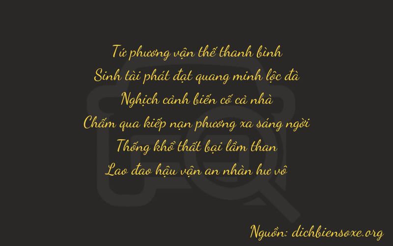 Thơ dịch biển số xe 43413
