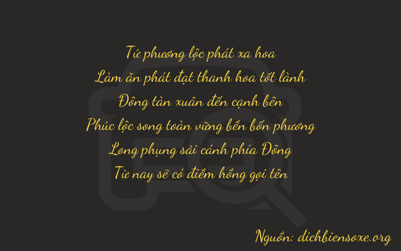 Thơ dịch biển số xe 46475