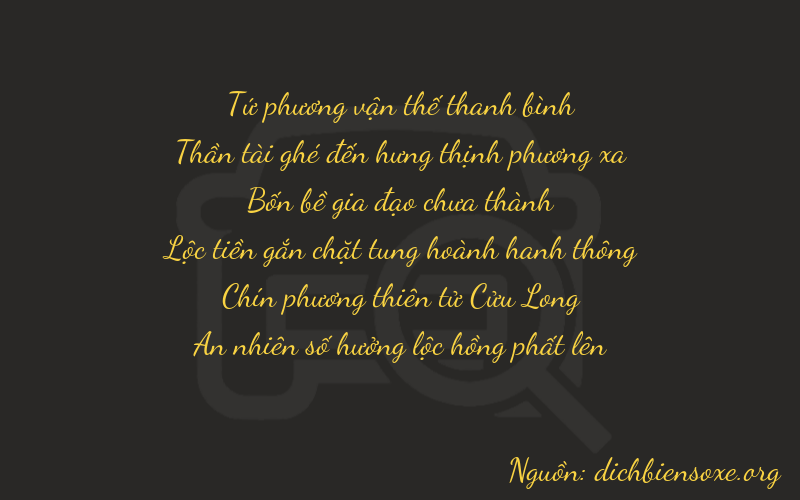 Thơ dịch biển số xe 46494