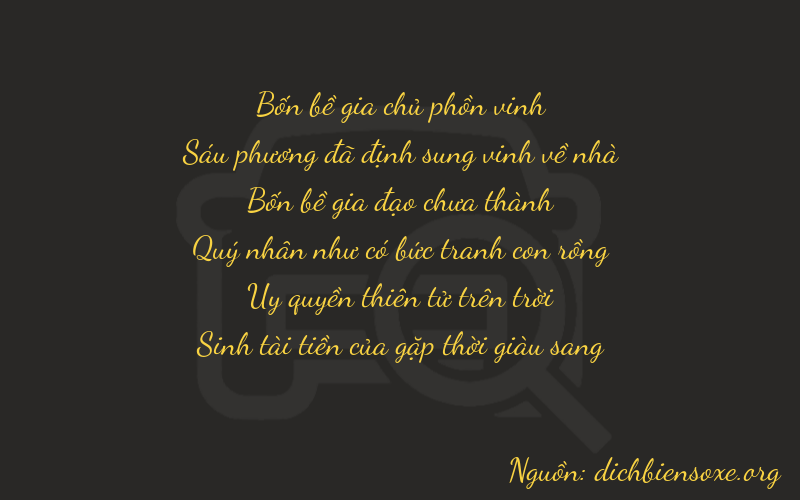 Thơ dịch biển số xe 46495