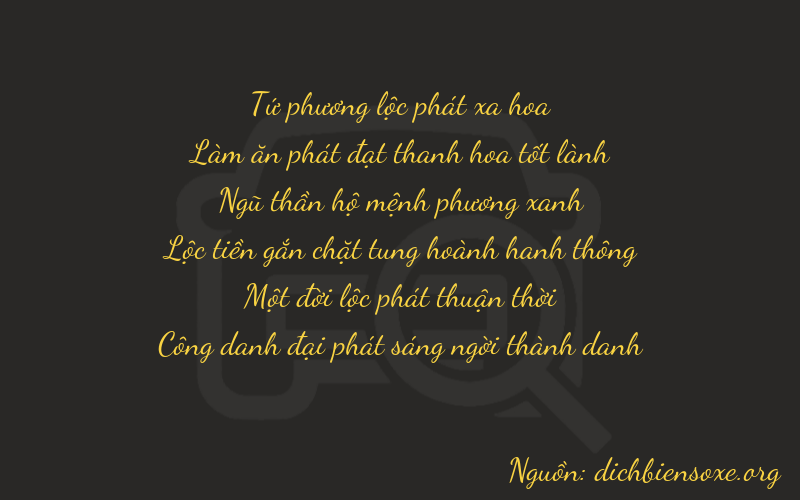 Thơ dịch biển số xe 46511