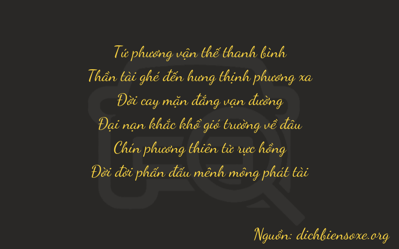 Thơ dịch biển số xe 46593